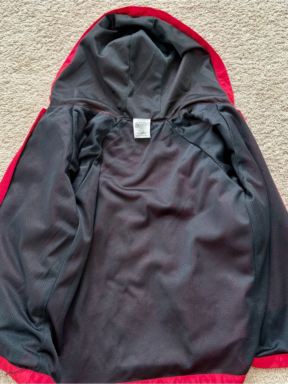 Athletic Works Boys Sz 8 Red Jacket. Windbreaker Light Full Zip Coat With Good